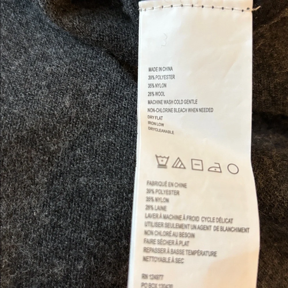 Prana “Delia” Black and Gray Sweater Dress with Geometric Pattern - Picture 13 of 13